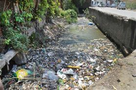 Waste clogs drain, poses risk of overflow during monsoon in Ludhiana