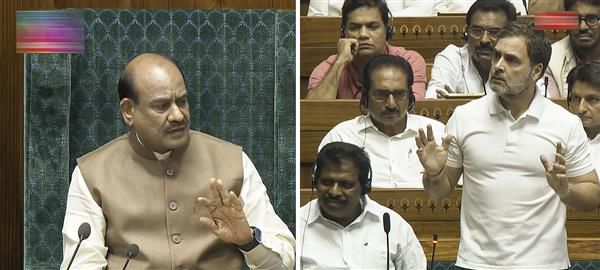 Rahul Gandhi targets Speaker for bowing down before PM, Om Birla reacts