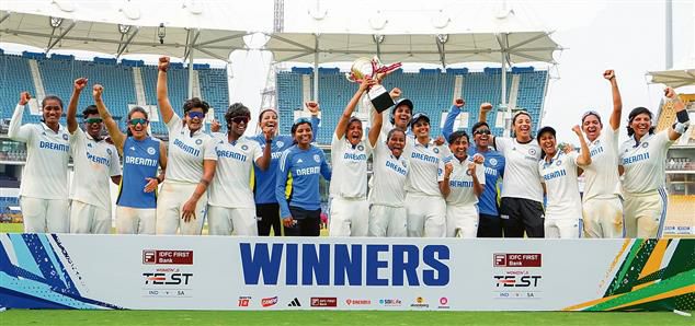 India overcome resilient South Africa to  win one-off women’s Test by 10 wickets