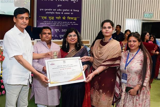 Nawanshahr honoured for best performance in drug abuse prevention among kids